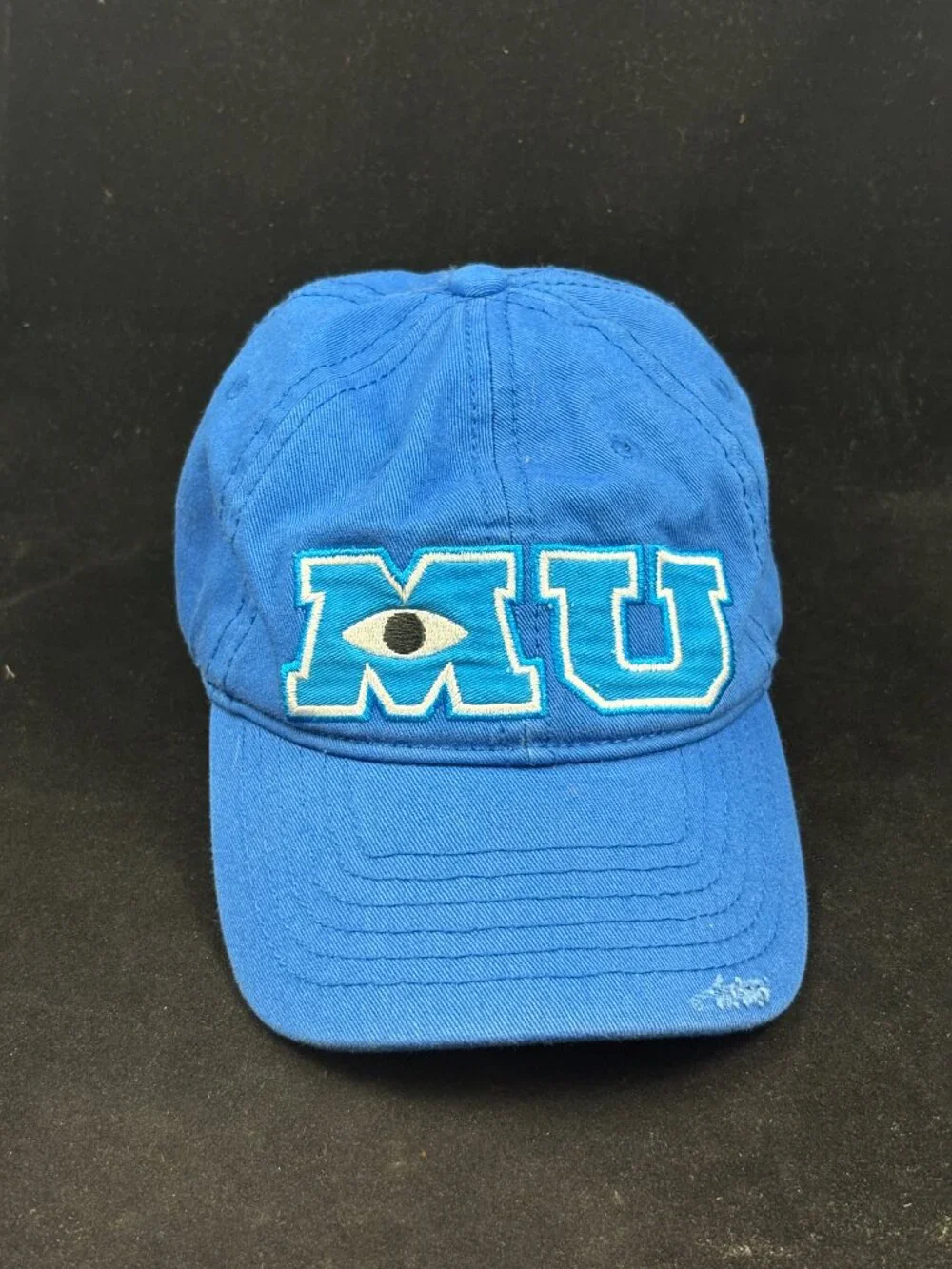Disney Parks Pixar Monsters University MU Stitched Blue Baseball Hat Cap Youth